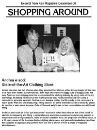 Andrea Custom Tailoring Shopping Around Article